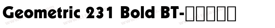 Geometric 231 Bold BT字体转换
